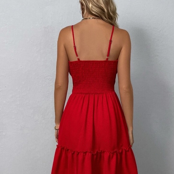 Red summer dress - Picture 3 of 3